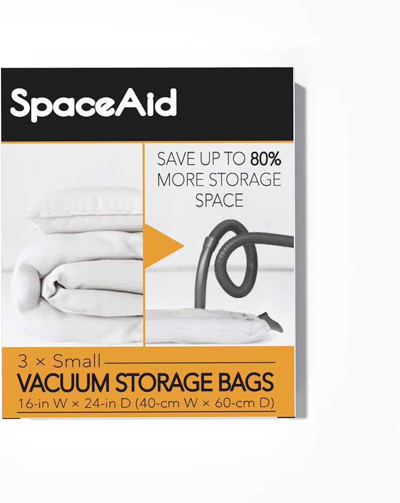 SpaceAid Vacuum Storage Bags, Space Saver Sealer Compression Bags for Comforters, Blankets, Pillo... | Amazon (US)