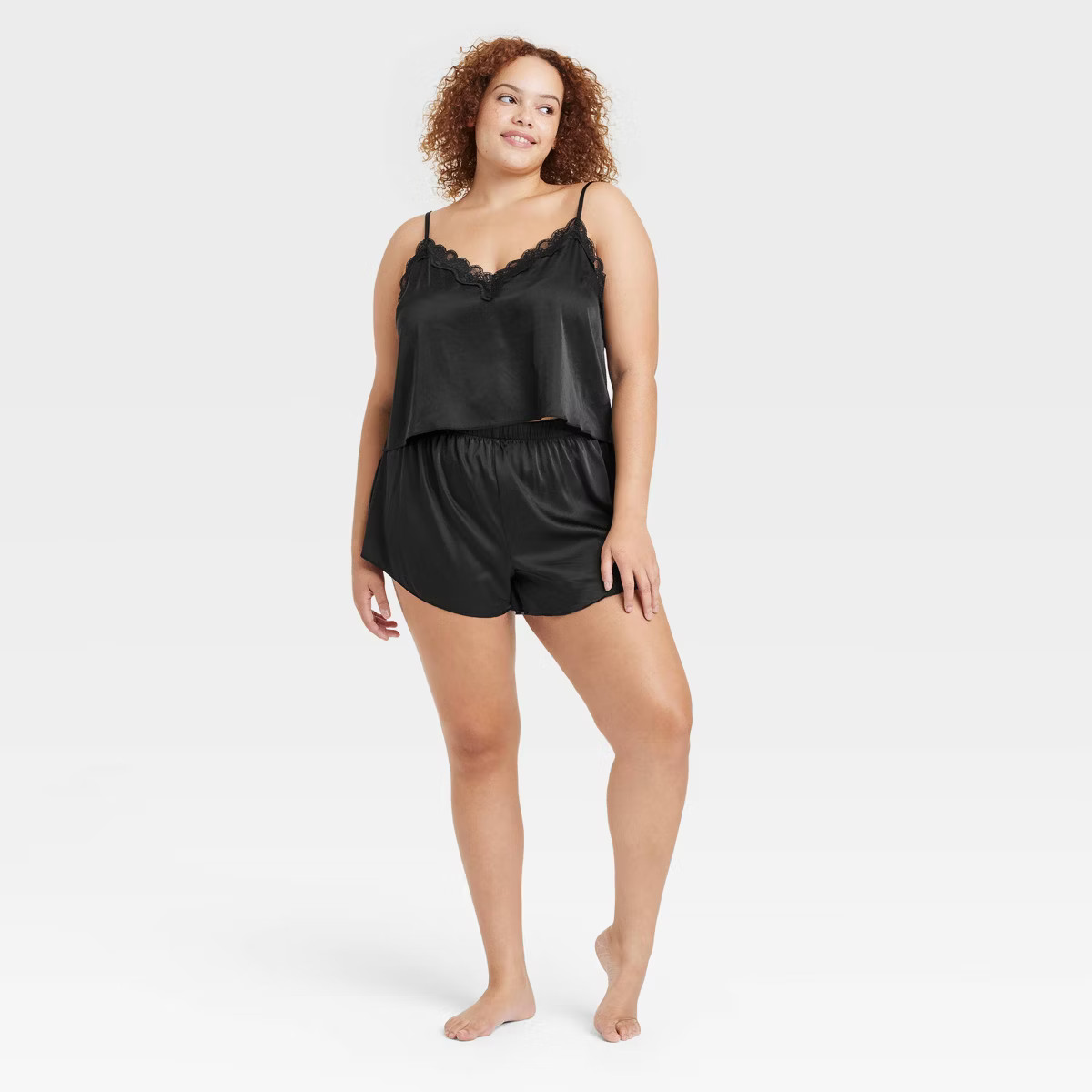 Women's Satin Tank and Shorts Pajama Set - Colsie™ Pink/Cherries XL | Target