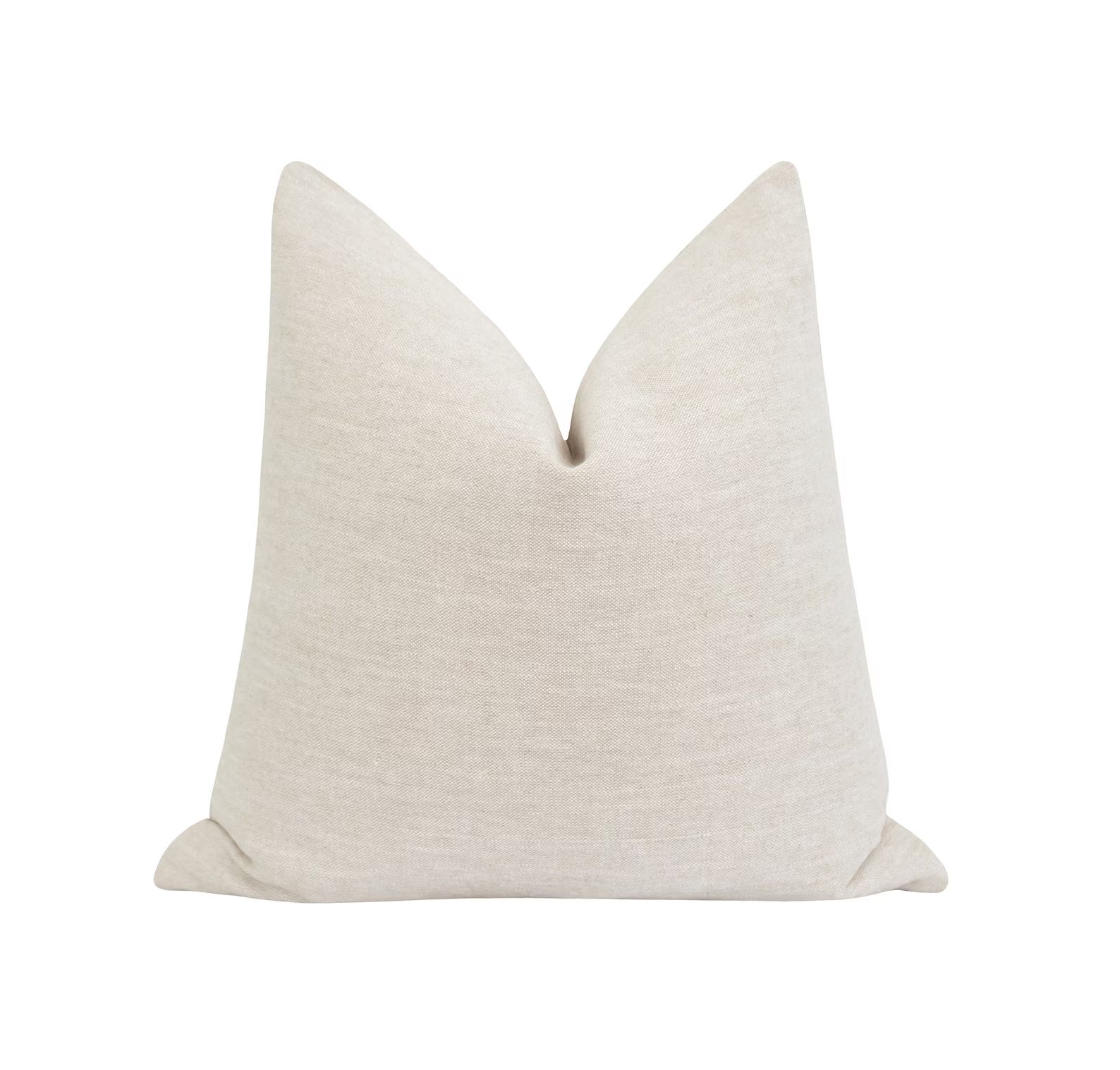 Birch Linen Pillow Cover, Natural Throw Pillow Cover, Beachy Decor, 18 20 22 24 Birch Decorative ... | Etsy (US)