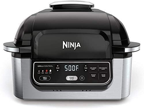 Ninja Foodi 5-in-1 4-qt. Air Fryer, Roast, Bake, Dehydrate Indoor Electric Grill Black and Silver... | Amazon (US)