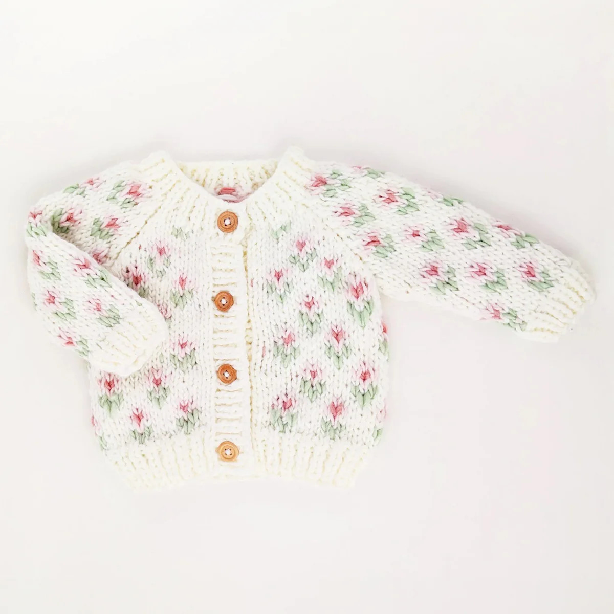 Bitty Blooms Cardigan Knit Sweater, Blush | SpearmintLOVE