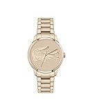 Lacoste Women's Quartz Watch with Stainless Steel Strap, Ionic Plated Carnation Gold Steel, 18 (M... | Amazon (US)