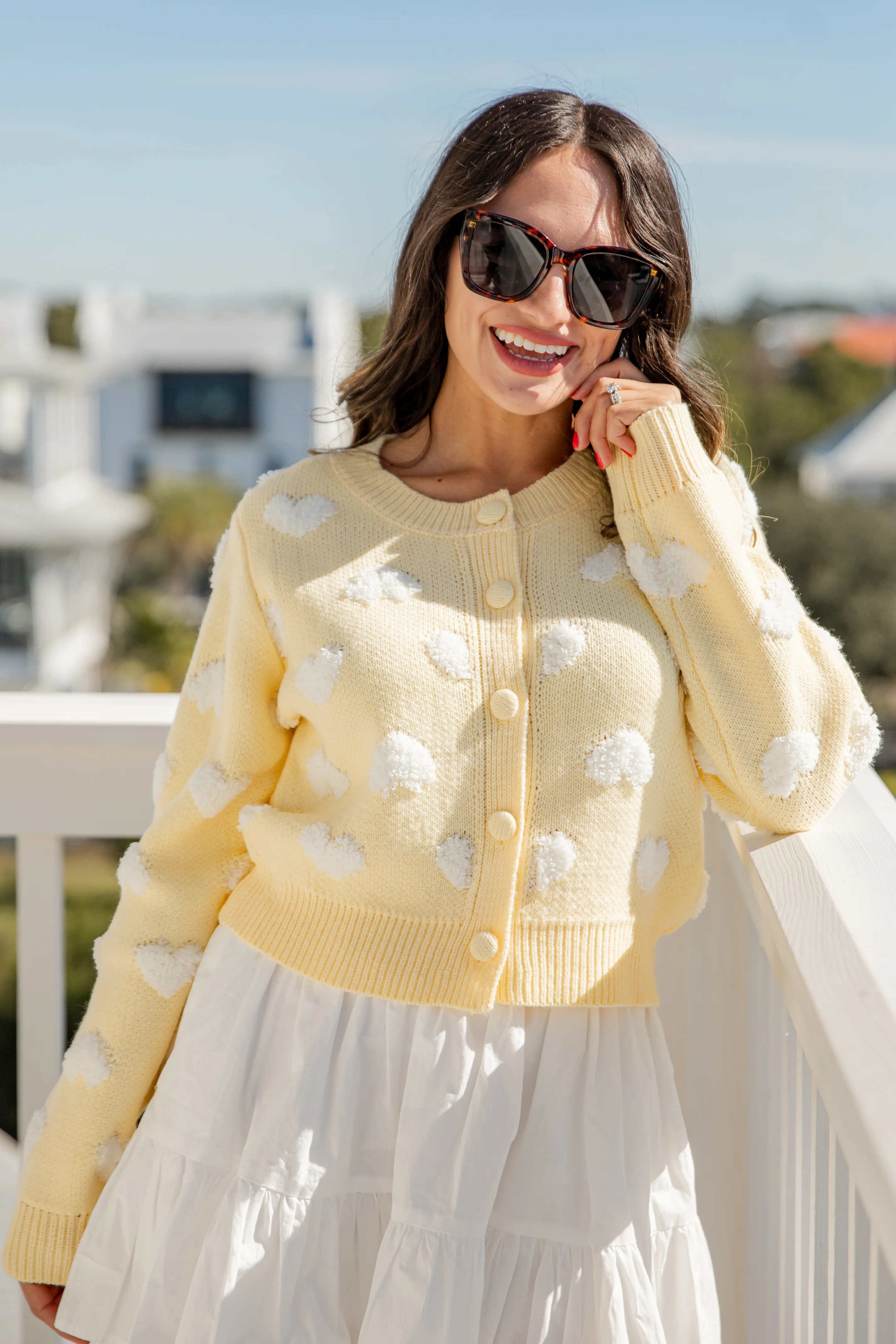 Sweetheart Yellow Sweater Cardigan | Trendy Women's Tops | ShopDressUp | Dress Up