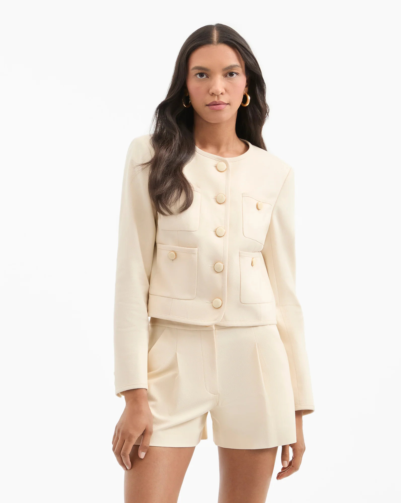 Cirtane Collarless Jacket | Veronica Beard