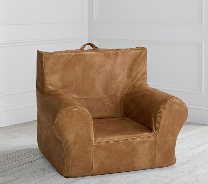 Caramel Vegan Leather Anywhere Chair® | Pottery Barn Kids