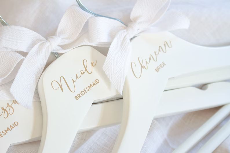 Personalized Bridal Party Hangers | Wedding Dress Hangers | Bridesmaid Gift Proposal | Wedding Pa... | Etsy (US)