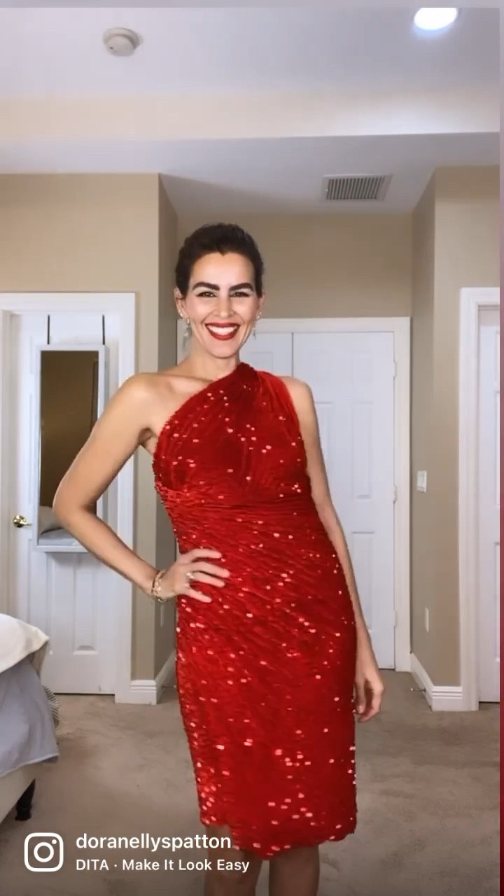 I’m using 1 yard of sequin velvet fabric that I bought for only $16 from Amazon. Available in so many other colors. Wearing size S in the shapewear. Style tips, cocktail dress diy. Lipstick is Ruby Woo from Mac. 

#LTKGiftGuide #LTKstyletip #LTKHoliday