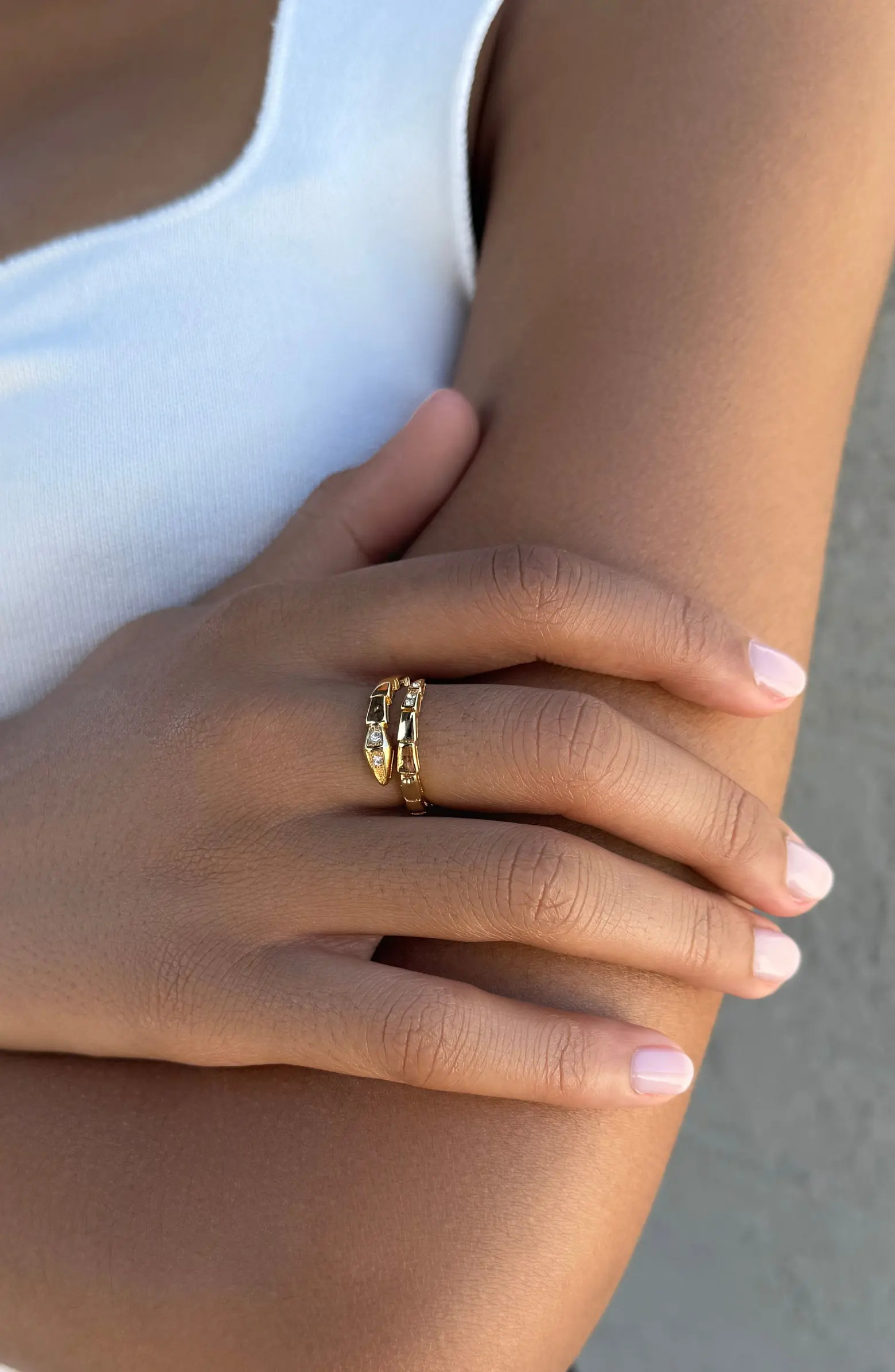 CZ Snake Bypass Ring | Nordstrom Rack