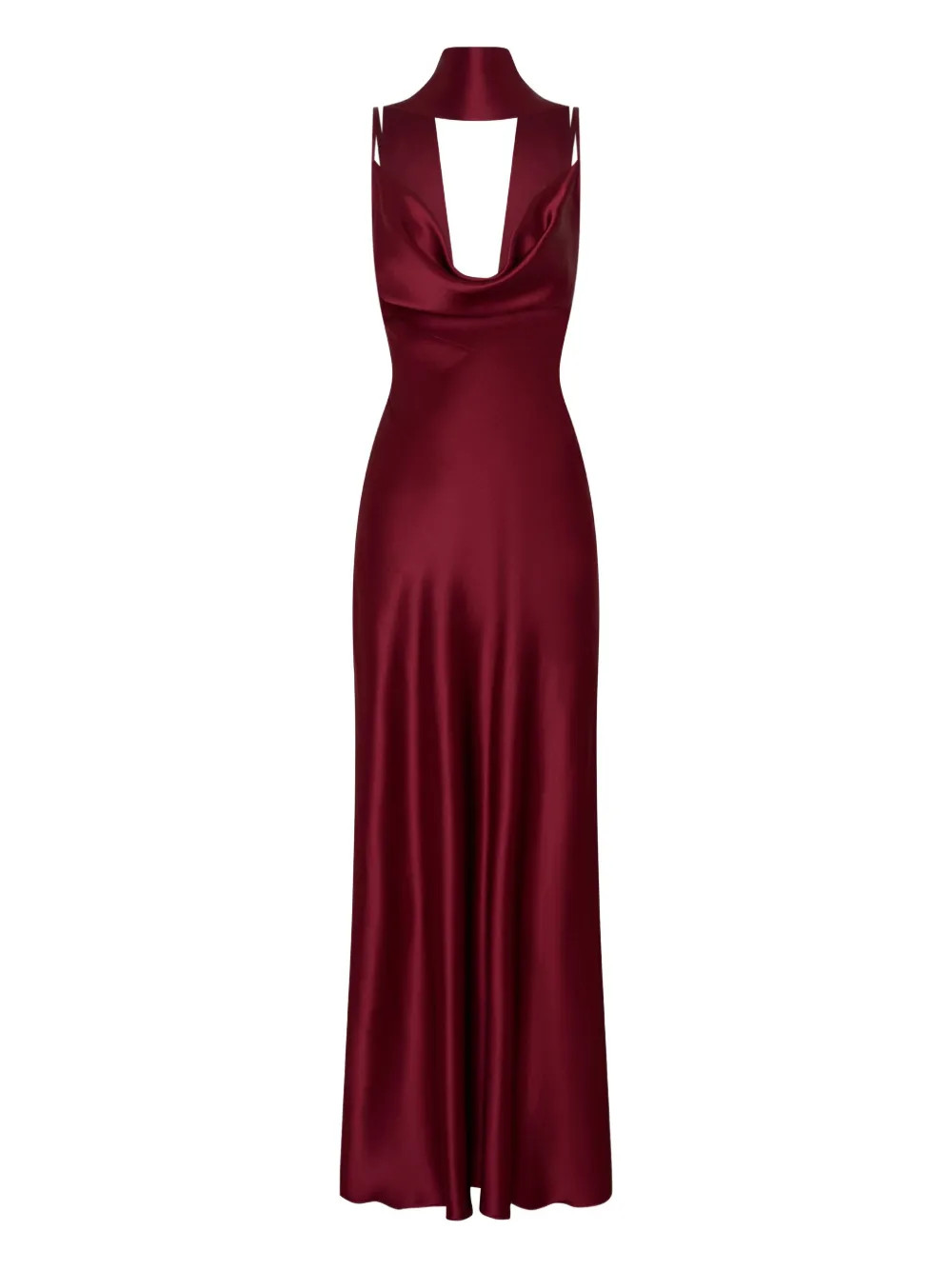 Nicholas Geneva cowl-neck Dress | Red | FARFETCH AL | Farfetch Global