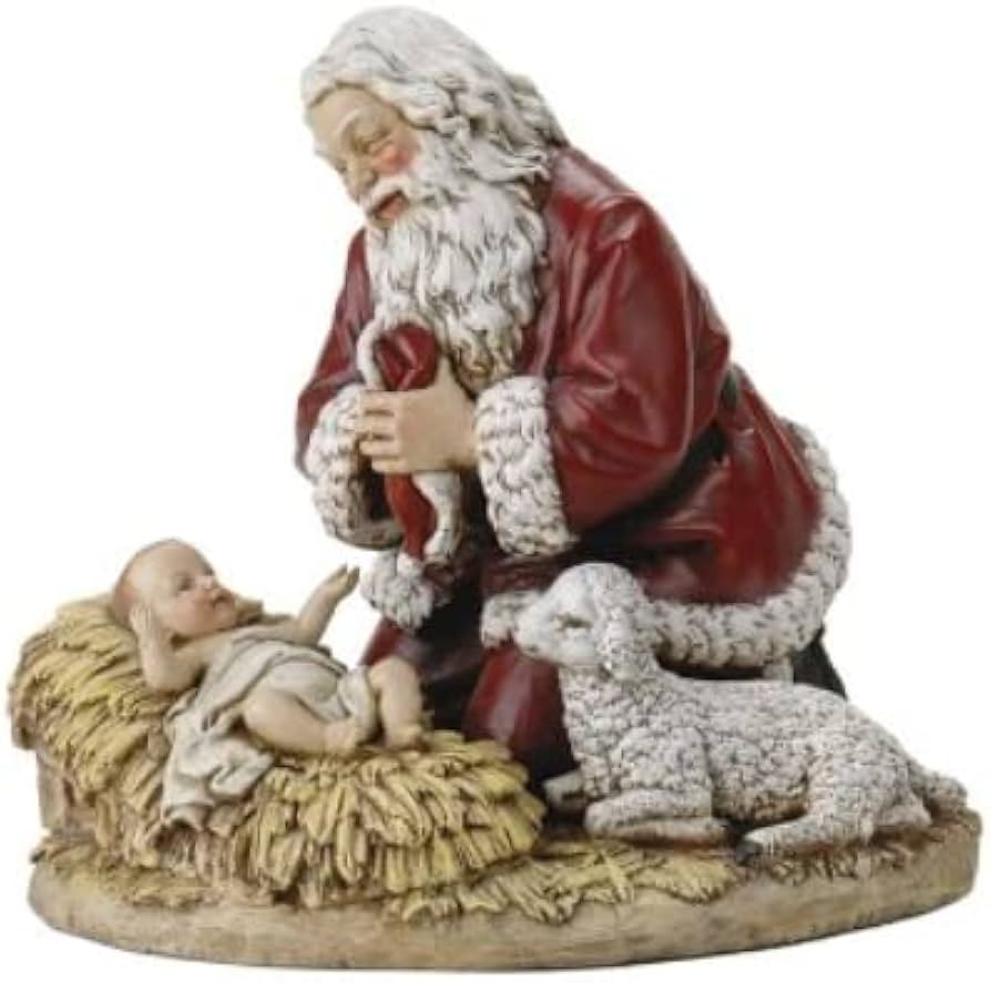 Joseph's Studio by Roman 8" H Kneeling Santa Figure, Tabletop Christmas Decoration | Amazon (US)