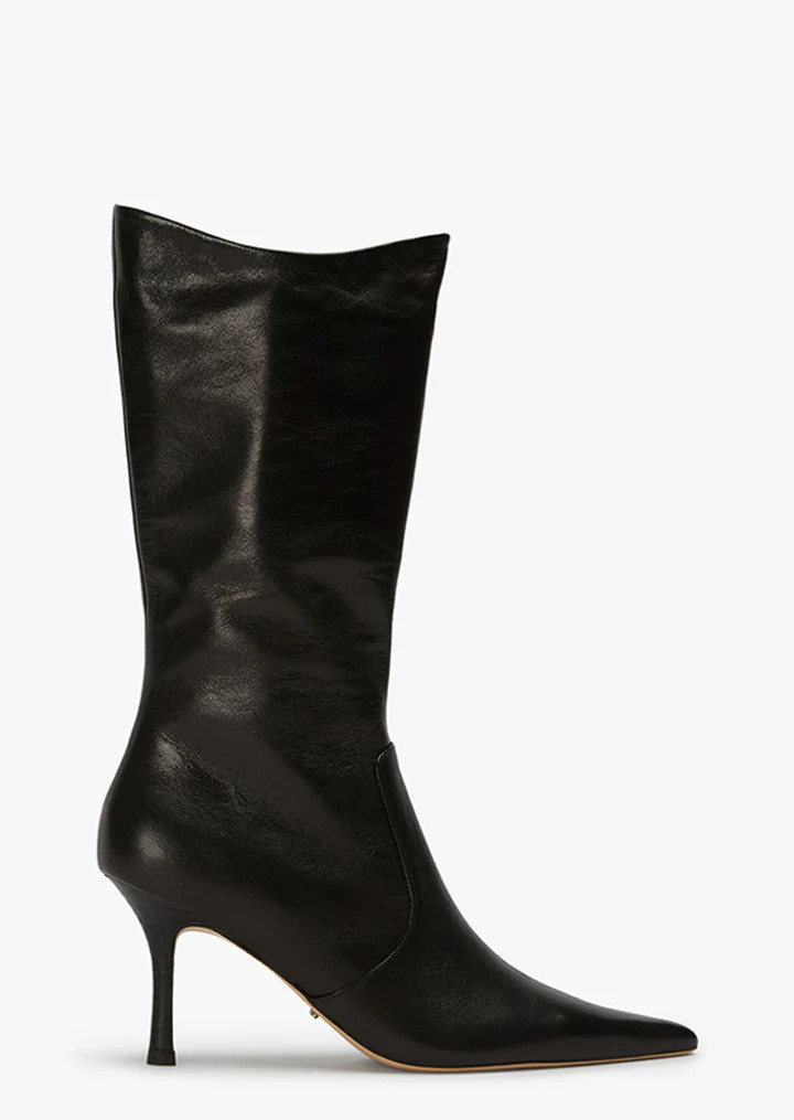 Sheba Black Vintage Calf Boots | Heels | Tony Bianco USA | Tony Bianco US