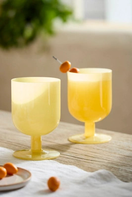 Milky Footed Glasses, Set of 2 | Terrain