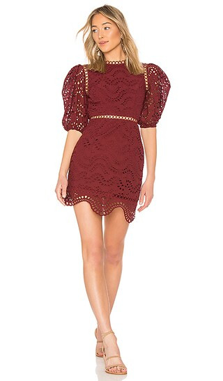 Zimmermann Jaya Wave Mini Dress in Merlot | Revolve Clothing (Global)