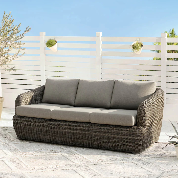 Liana Wicker Sofa | Casual Outdoor Seating | Chita