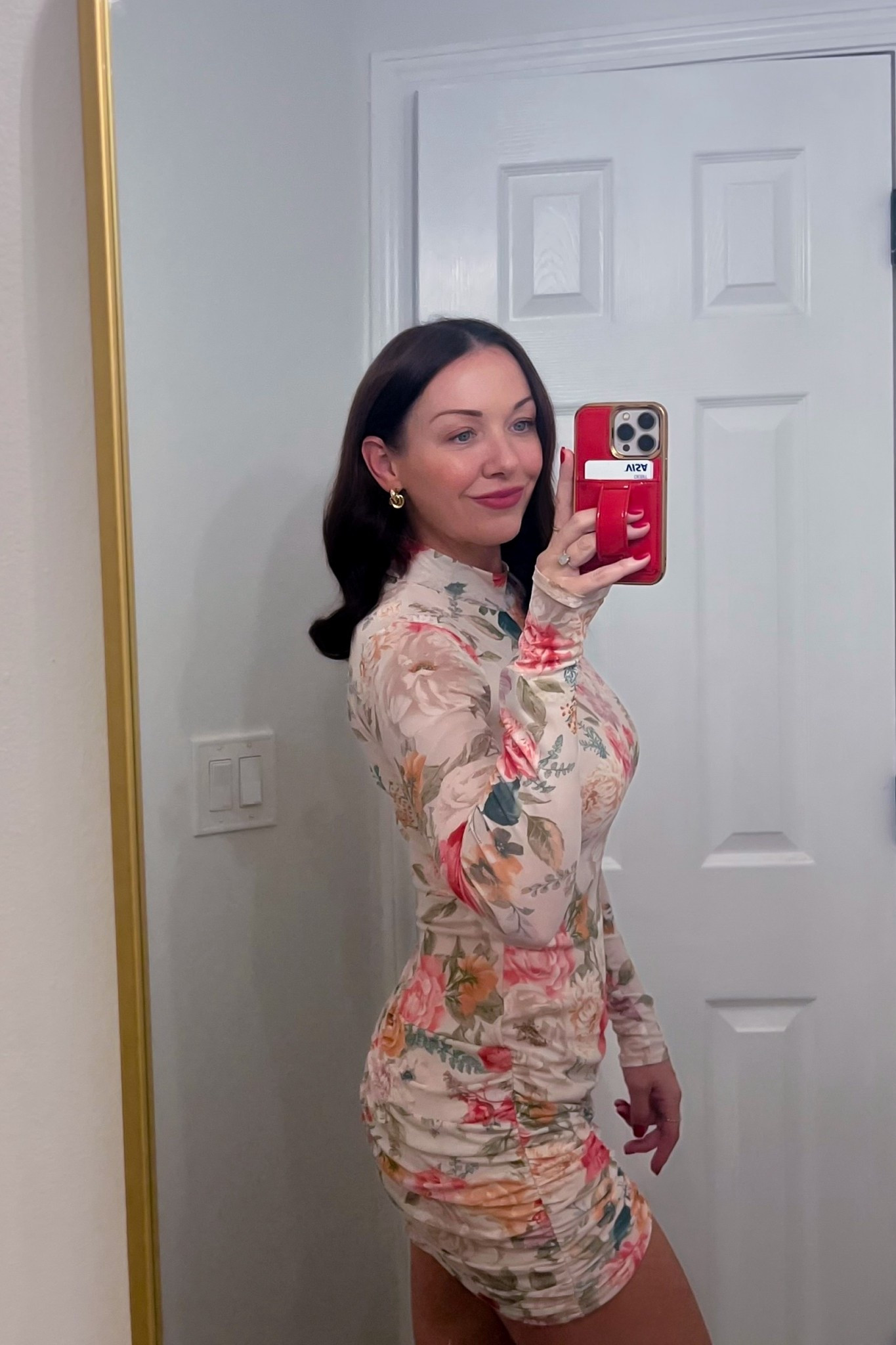 Wearing size small in Lulus floral mini dress, perfect for spring 

#LTKootd #LTKOver40 #LTKgrwm