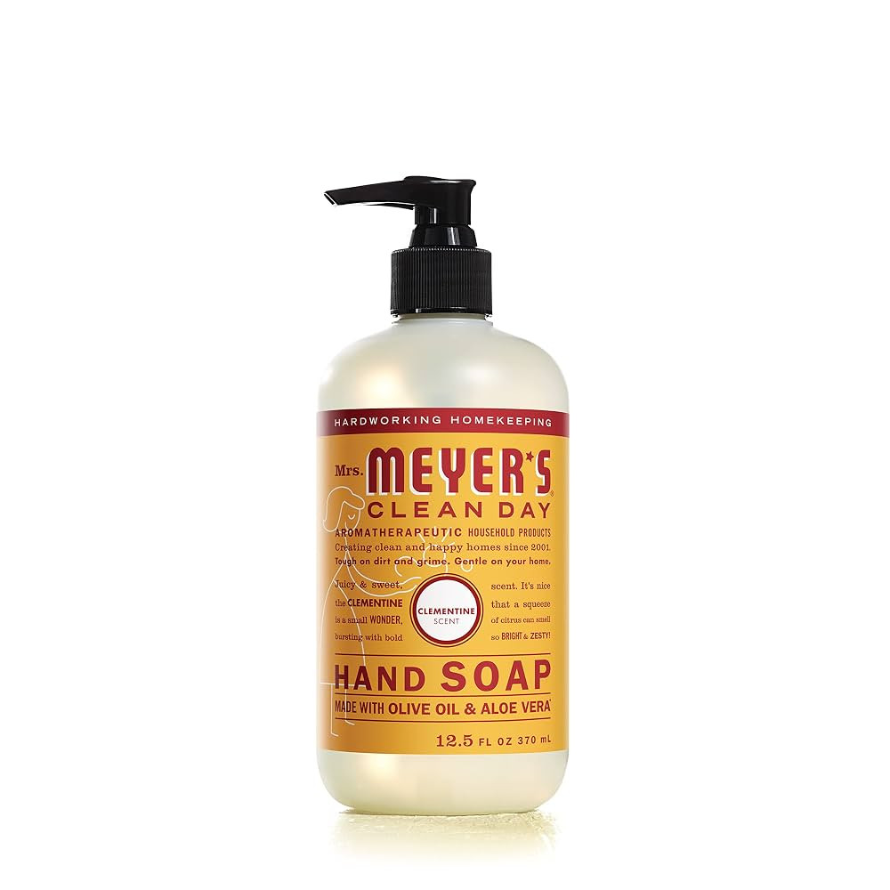 MRS. MEYER'S CLEAN DAY Hand Soap, Made with Essential Oils, Clementine (12.5 Fl Oz (Pack of 1)) | Amazon (US)