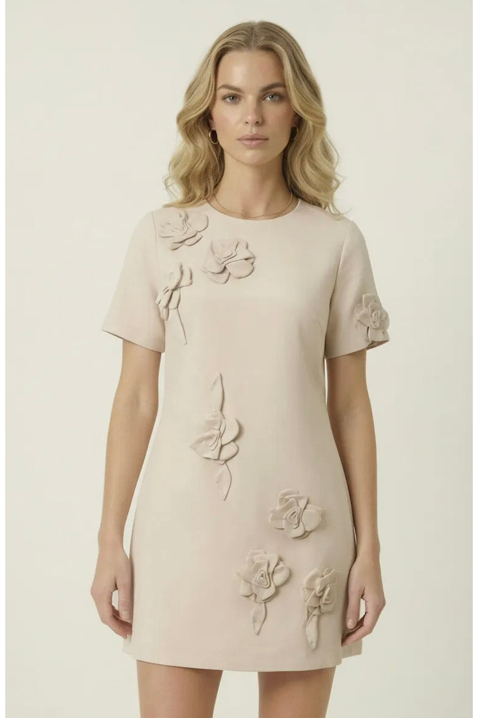 Floral Appliqué Mini Shift Dress (Women) | Nordstrom | Nordstrom