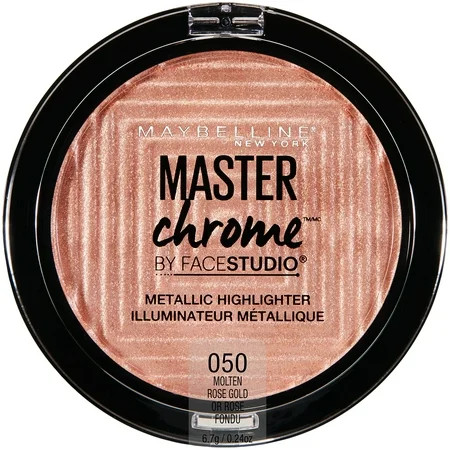 Maybelline Facestudio Master Chrome Metallic Highlighter Makeup, Molten Rose Gold, 0.24 oz | Walmart (US)