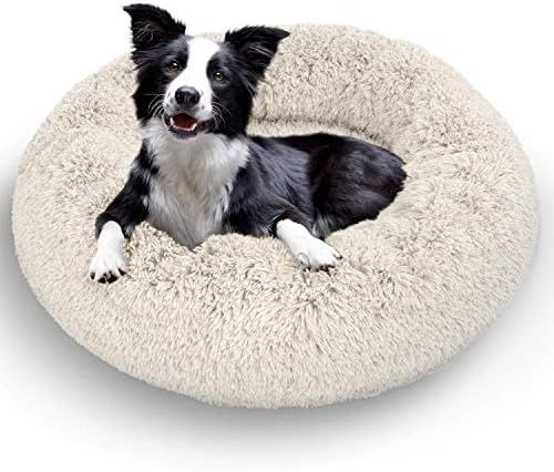 Active Pets Plush Calming Dog Bed, Donut Dog Bed for Small Dogs, Medium & Large, Anti Anxiety Dog Be | Amazon (US)