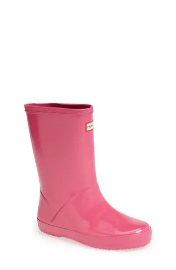 Toddler Hunter 'First Gloss' Rain Boot, Size 5 M - Pink | Nordstrom