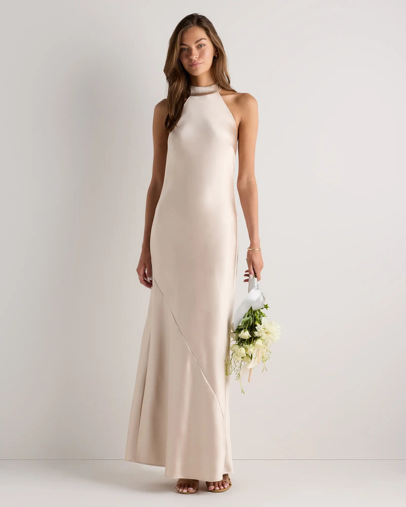 Catalina Stretch Satin Dress | Quince