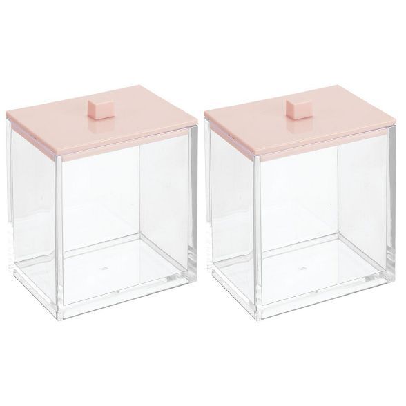 mDesign Square Storage Apothecary Jar for Bathroom, 2 Pack | Target