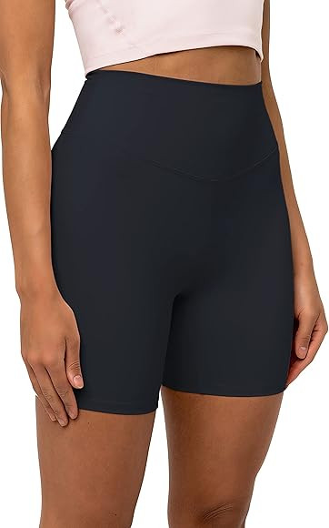 Kamo Fitness Ellyn High Waisted Yoga Shorts 6" Inseam Butt Lifting Tie Dye Soft Workout Pants Tum... | Amazon (US)