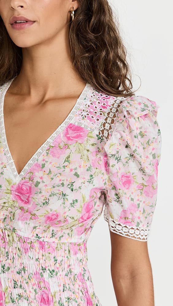 LOVESHACKFANCY Women's Rena Dress | Amazon (US)