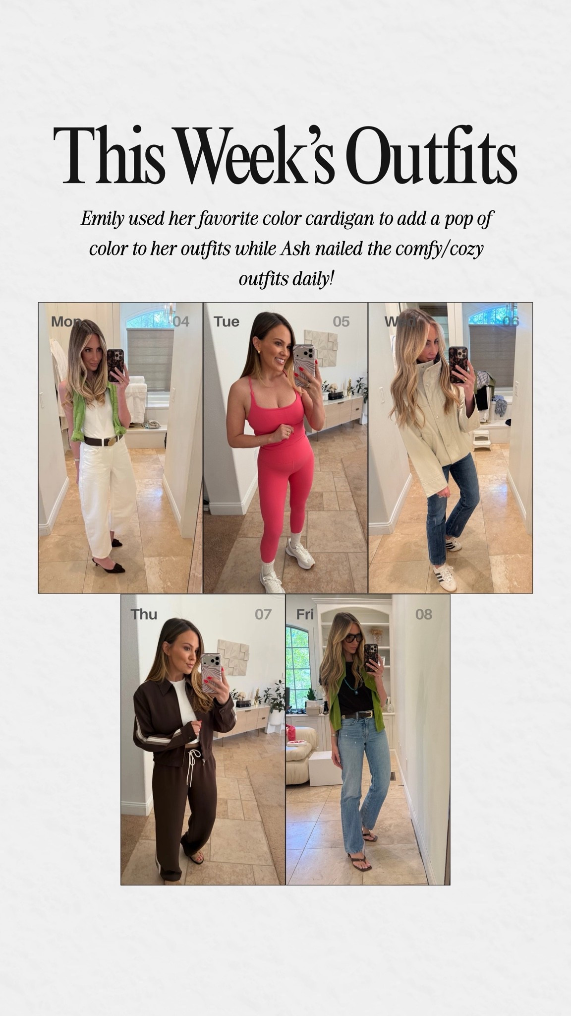All of last weeks outfits!!