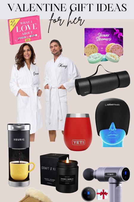Valentine’s Day gifts for her

Robe - his and her robes - women’s slippers - coffee maker - wine glass - spa day - yoga mat - Valentine’s gifts for her

#LTKGiftGuide #LTKunder50 #LTKunder100