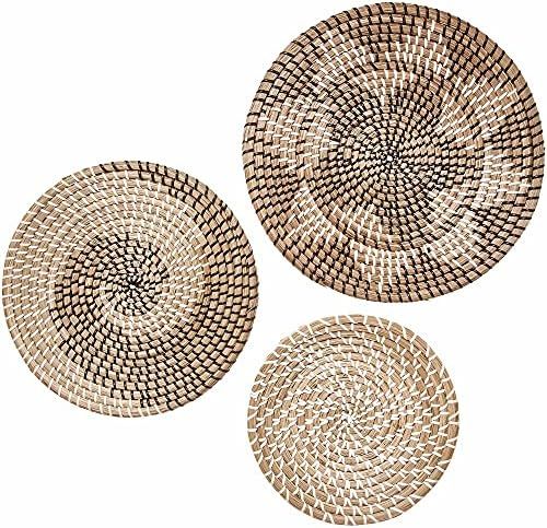 Oldchi Wall Basket Décor - Hanging Wall Decor - Rattan Basket Decor - Wicker Baskets for Wall Decor  | Amazon (US)