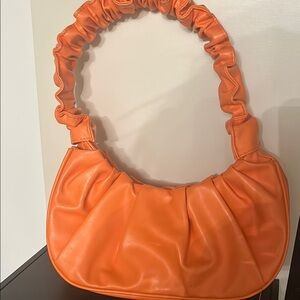 Orange Ruched Handle Women's Bag | Poshmark