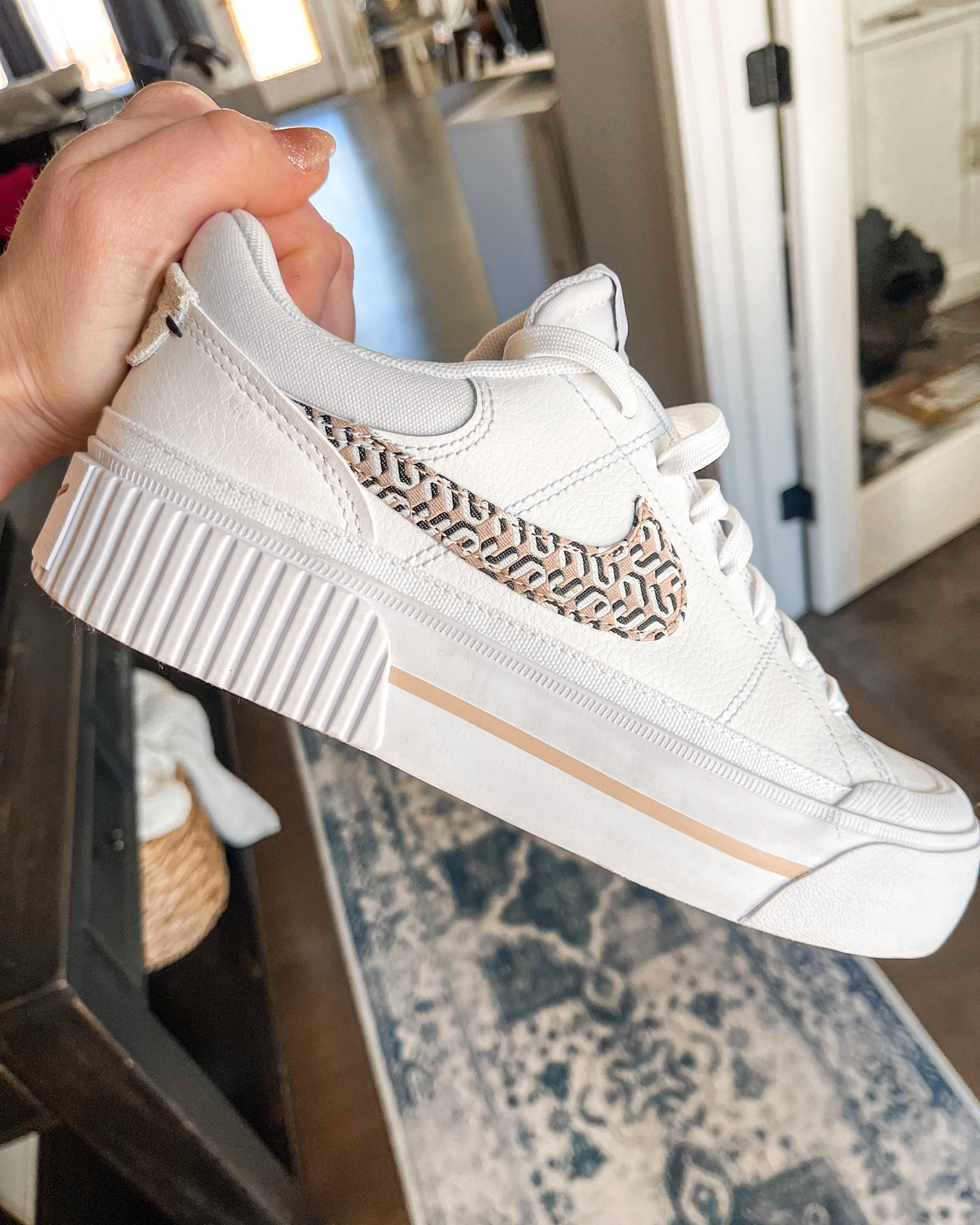 Love this version of the Nike Court Legacy  Lift sneakers 👟😊 I sized down a half size in these 

Sneakers | shoes | platform sneakers 

#LTKfindsunder100 #LTKshoecrush