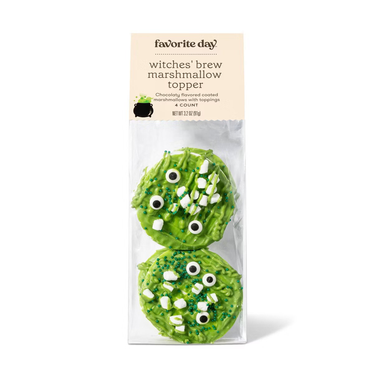 Halloween Witch's Brew Marshmallow Topper - 3.2oz/4ct - Favorite Day™ | Target