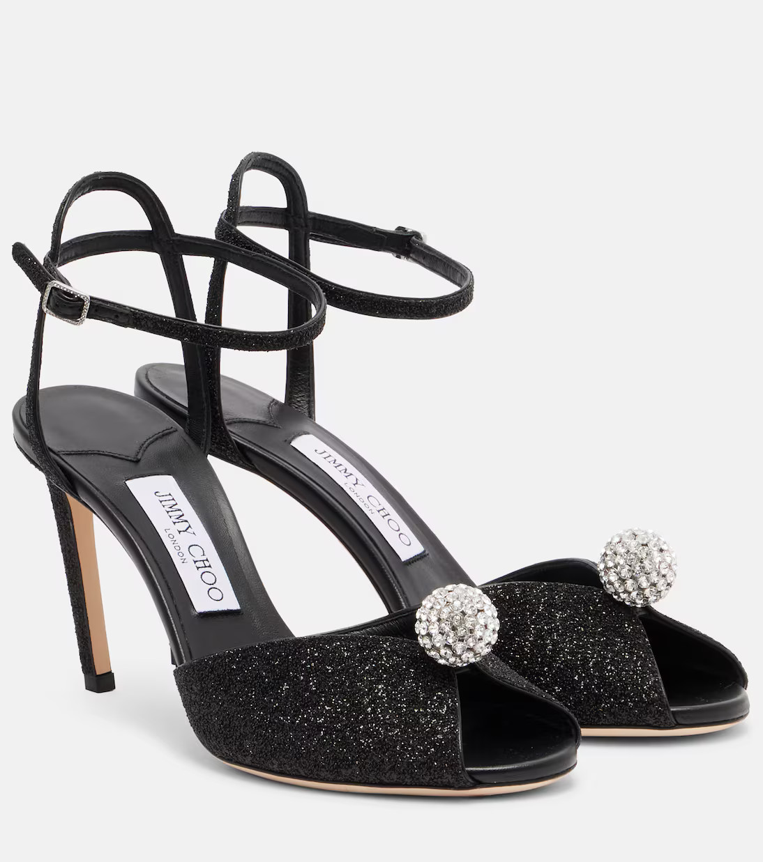Sacora 85 glitter peep-toe sandals | Mytheresa (UK)
