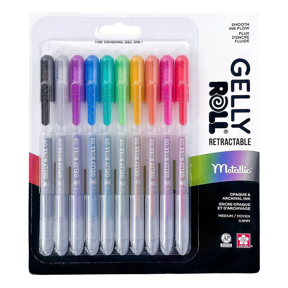 Sakura Gelly Roll Retractable - Metallic - 10 pack | Paper Source