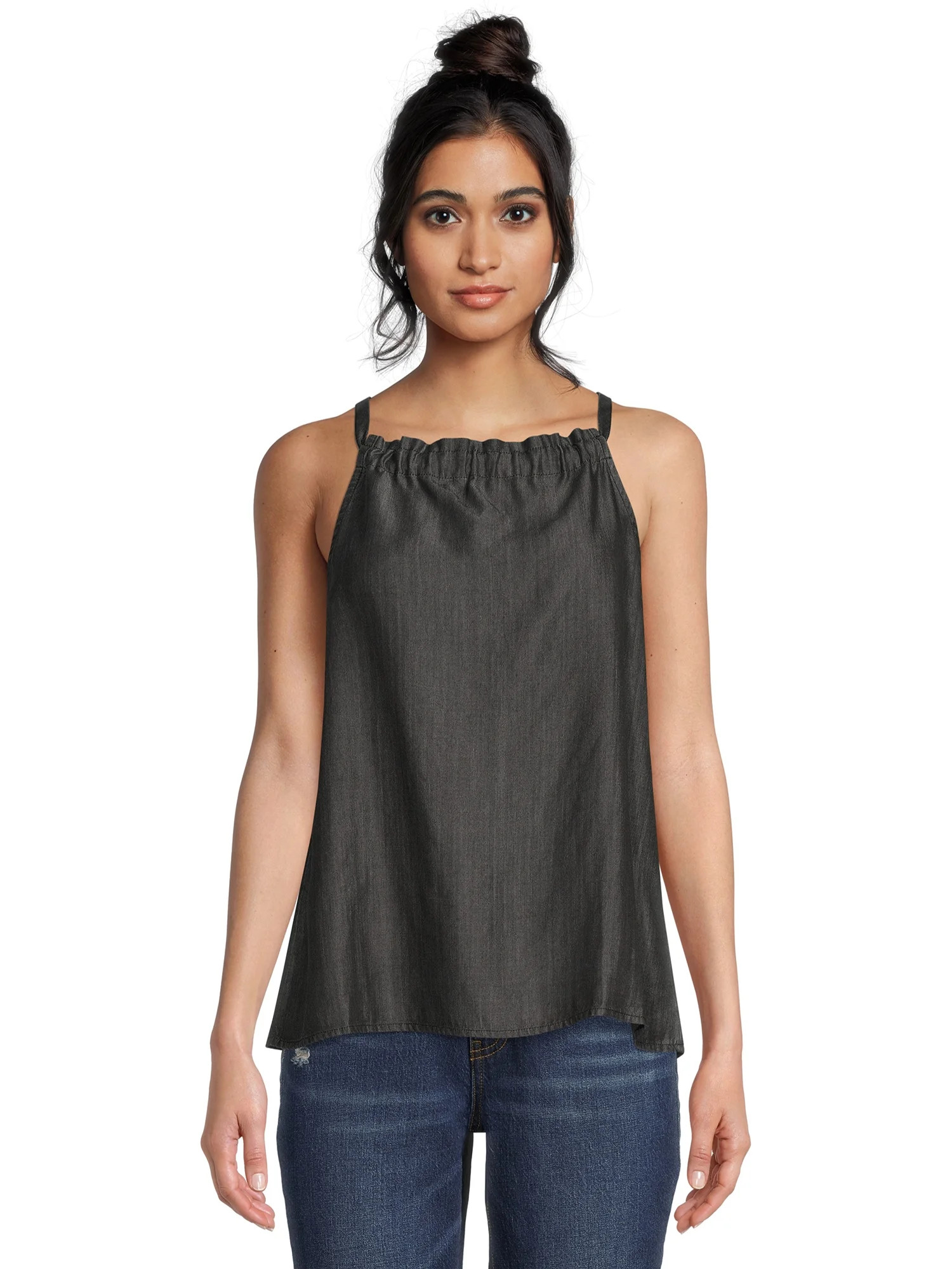 Time and Tru Women's High Neck Halter Top | Walmart (US)