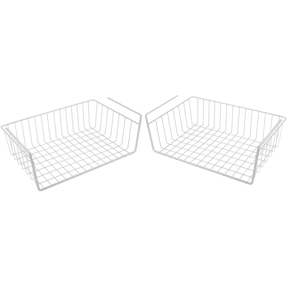 Modern Home Cabinet Wire Hanging Basket Shelves - Space Saving Under Shelf Storage Organizer (Set... | Walmart (US)