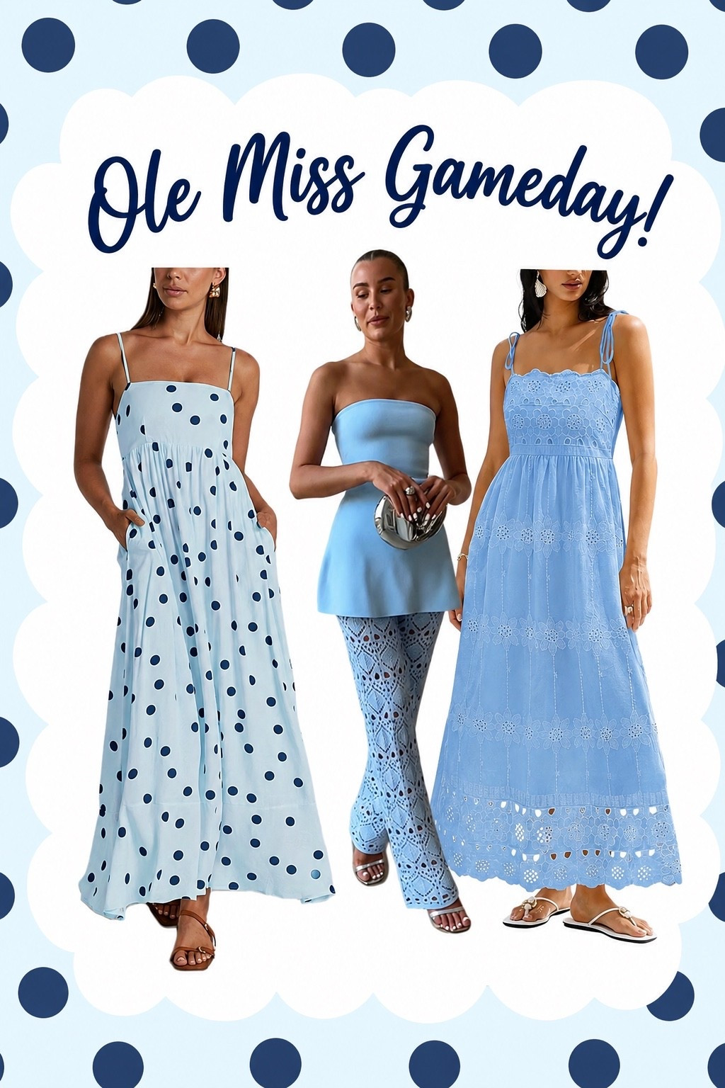 Funnn powder blue Amazon finds! Perfect for Oxford game days, I mean i’m obsessed with the second look’s lace detailing!

#LTKootd