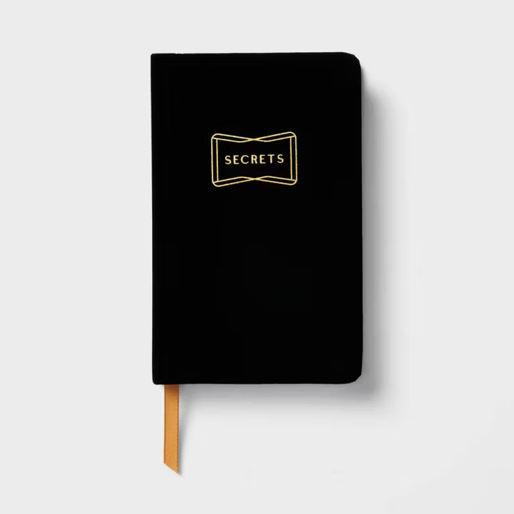 192 Sheet Ruled Journal 3.375"x5.375" Black Secrets - Threshold™ | Target