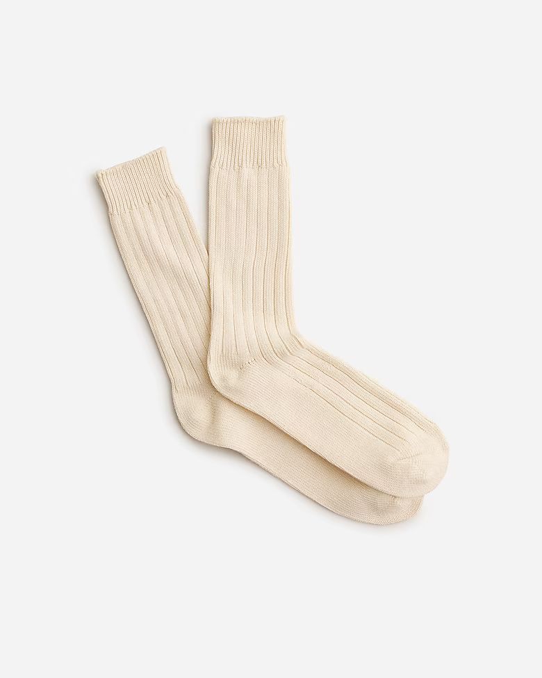 Ribbed cotton-blend socks | J.Crew US