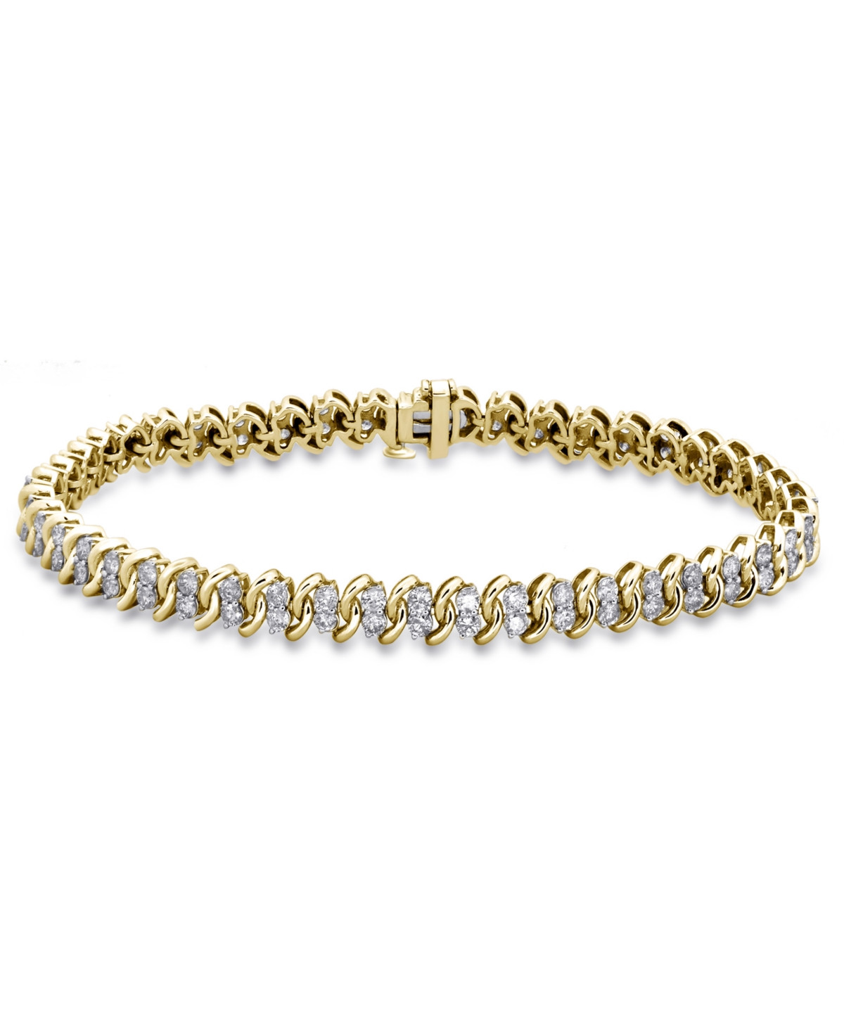 Diamond Tennis Bracelet (3 ct. t.w.) in 10k Yellow Gold | Macys (US)