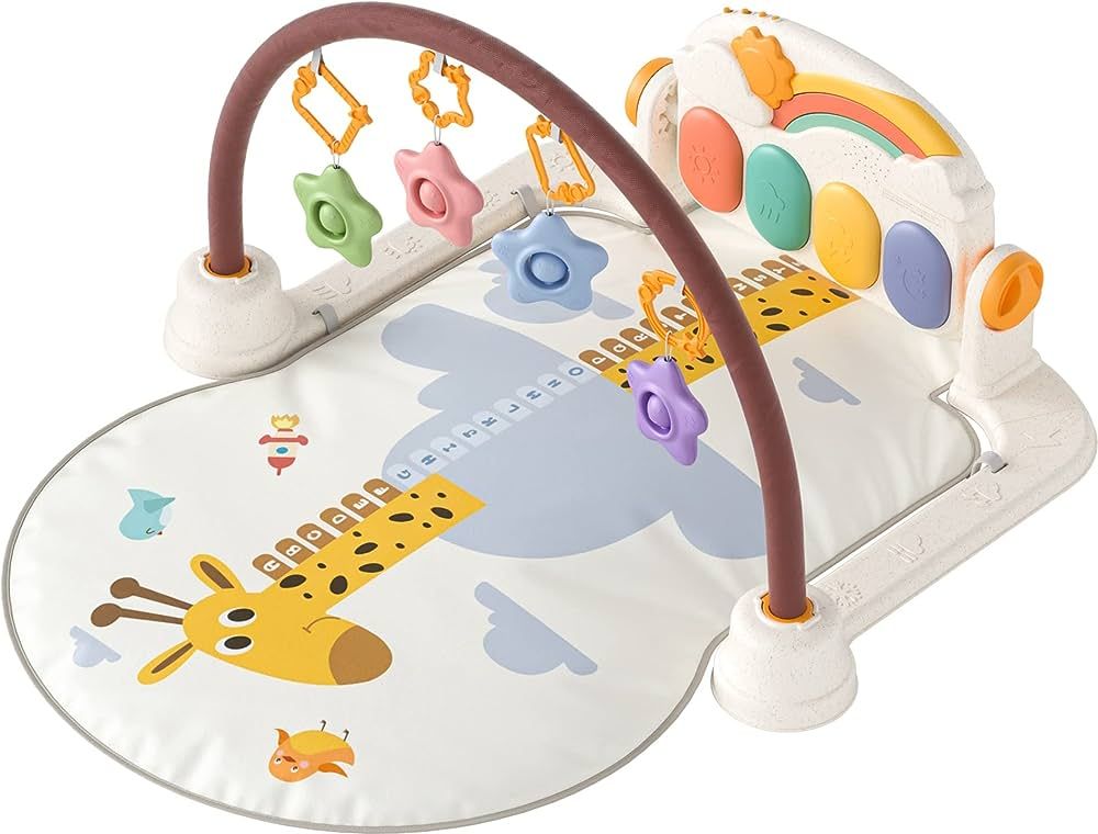 TUMAMA Baby Gym Activity Play Mat with Sounds,Lights and Music, Play Piano Gym,Early Development ... | Amazon (US)