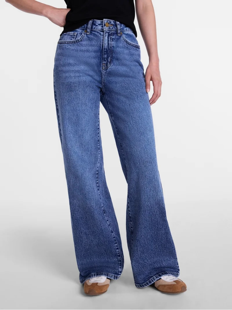 Scenario Women's Wide Leg Jeans, Sizes 0-20 | Walmart (US)