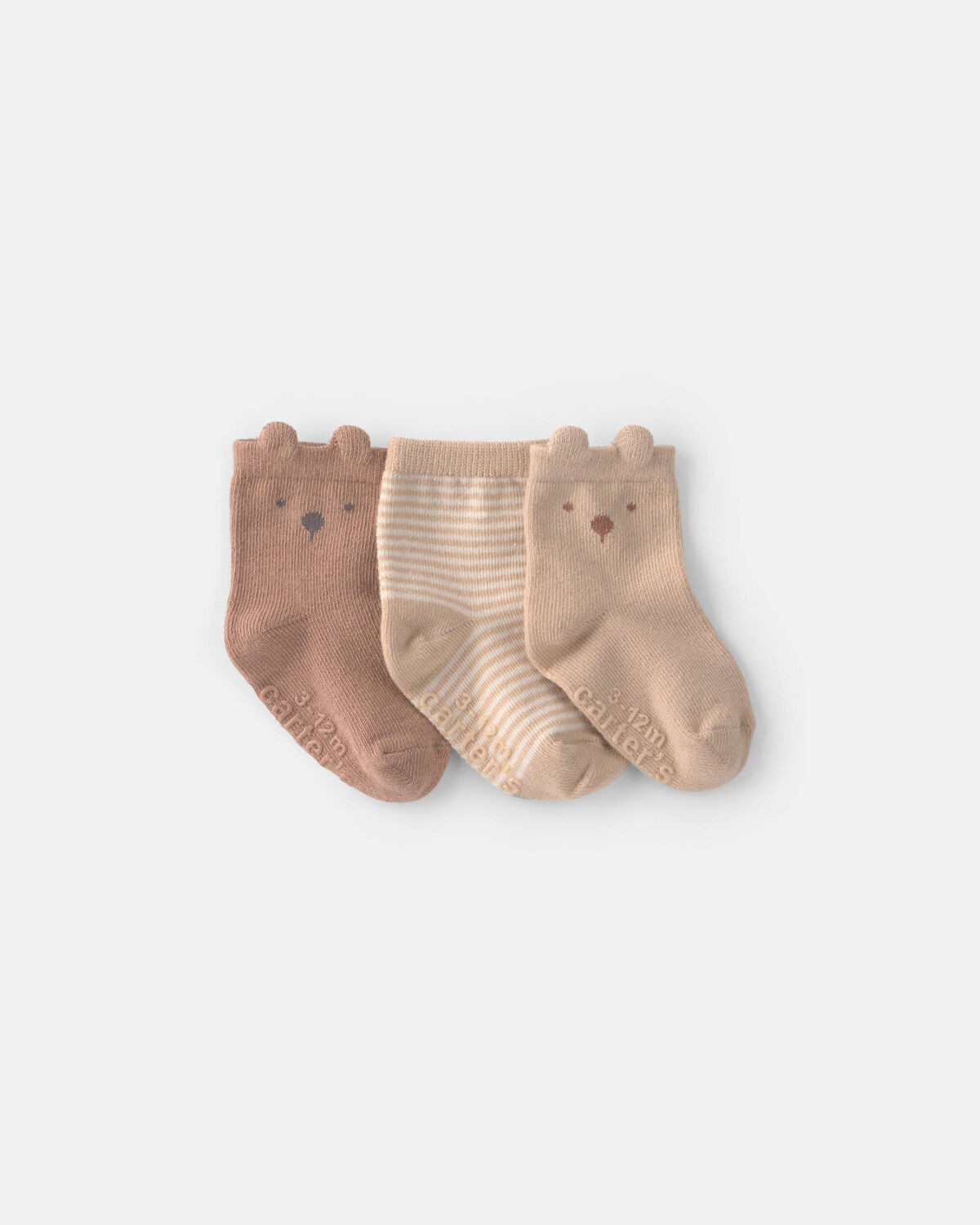 Baby 3-Pack Bear Baby Booties - Brown | Carter's Inc