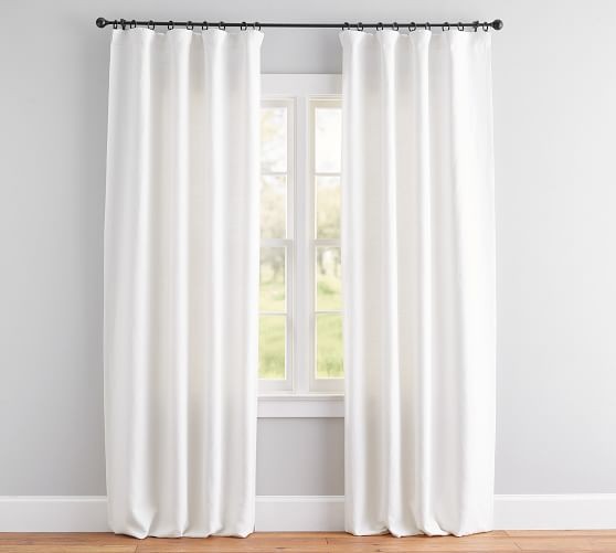 Belgian Flax Linen Drape - White | Pottery Barn (US)
