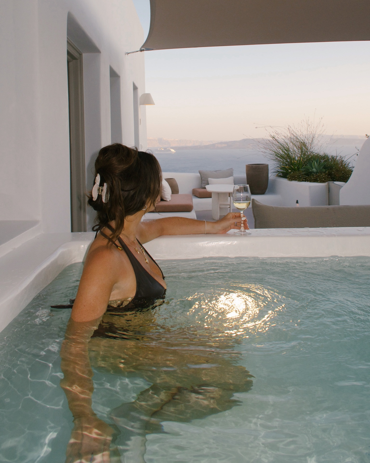 Santorini 

Greece beach club outfit, Beach club outfit, beach outfit, pool outfit, vacation outfit, resort outfit, resort wear, Greece outfit, Greece looks, European summer outfit, bikini, brown bikini, revolve, summer fashion, summer style, vacation style, vacation fashion, pool club outfitting, Greece summer, Greek summer