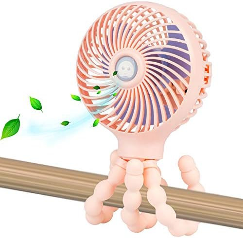 Mini Handheld Personal Portable Fan, Baby Stroller Fan, Car Seat Fan, Desk Fan, with Flexible Tri... | Amazon (US)