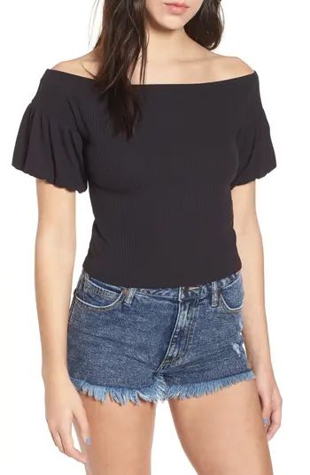 Women's Love, Fire Rib Knit Off The Shoulder Top | Nordstrom