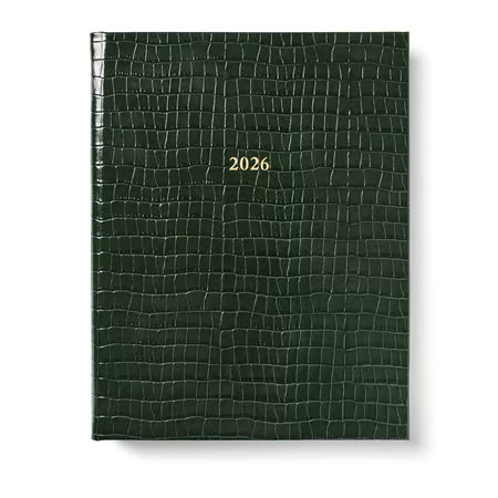 2026 A4 Day to Page Leather Diary

        
            
            Deep Shine Evergreen Small C... | Aspinal of London US